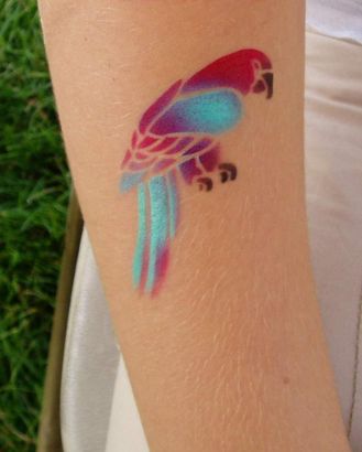 Airbrush Birds Tattoo Design